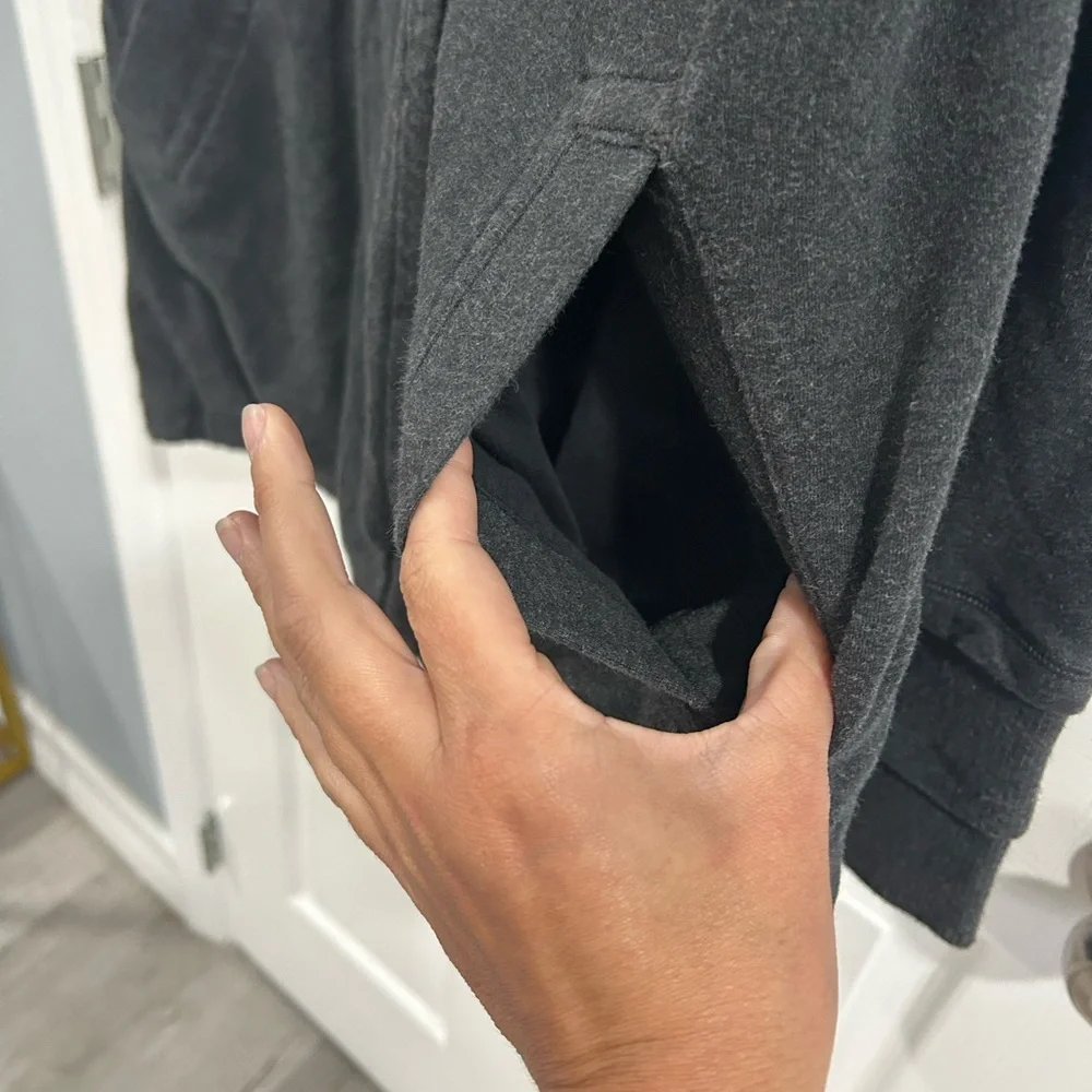 Lululemon Gratitude Wrap Double Breasted Jacket Pea Coat Charcoal Gray Size 8